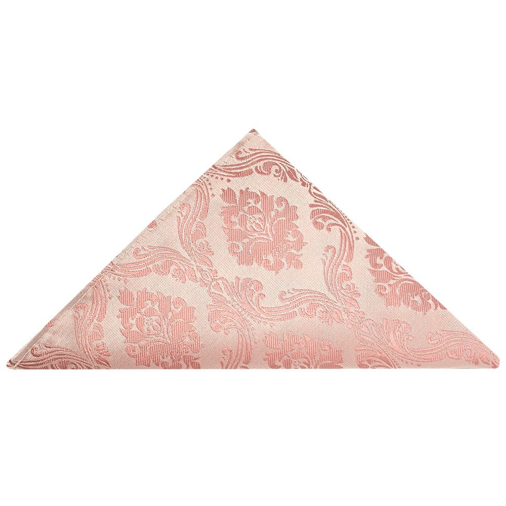 Rose Gold Paisley Pocket Square Handkerchief Hanky Pocket Handkerchief Wedding