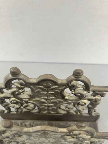 Vintage Ornate Baroque/Rococo Style Shell Brass Letter Rack Holder Trinket Dish - 第 4/15 張圖片