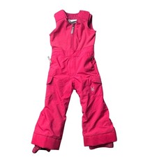 Spyder Snow Pants Girls 3 Pink Bitsy Sparkle Ski Bib 38195106 Fleece Upper Cargo