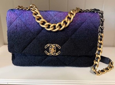 Chanel 19 Purple Tweed Bag (Ombré)