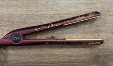 CHI GF8136 1 Inch Ceramic Flat Iron Hair Straightener Burgundy Gold Tested