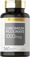 Carlyle Chromium Picolinate 1000mcg, 360 Tablets