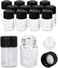 2ML Clear Glass Vial 12 Pieces with Orifice Reducer and Dropper Top