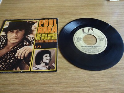 7'' Schallplatte:  70s! PAUL ANKA : One Man Woman One Woman Man         8