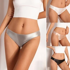 Sexy Womens Silky Satin Panties Underwear Briefs Bikinis Smooth Knickers p