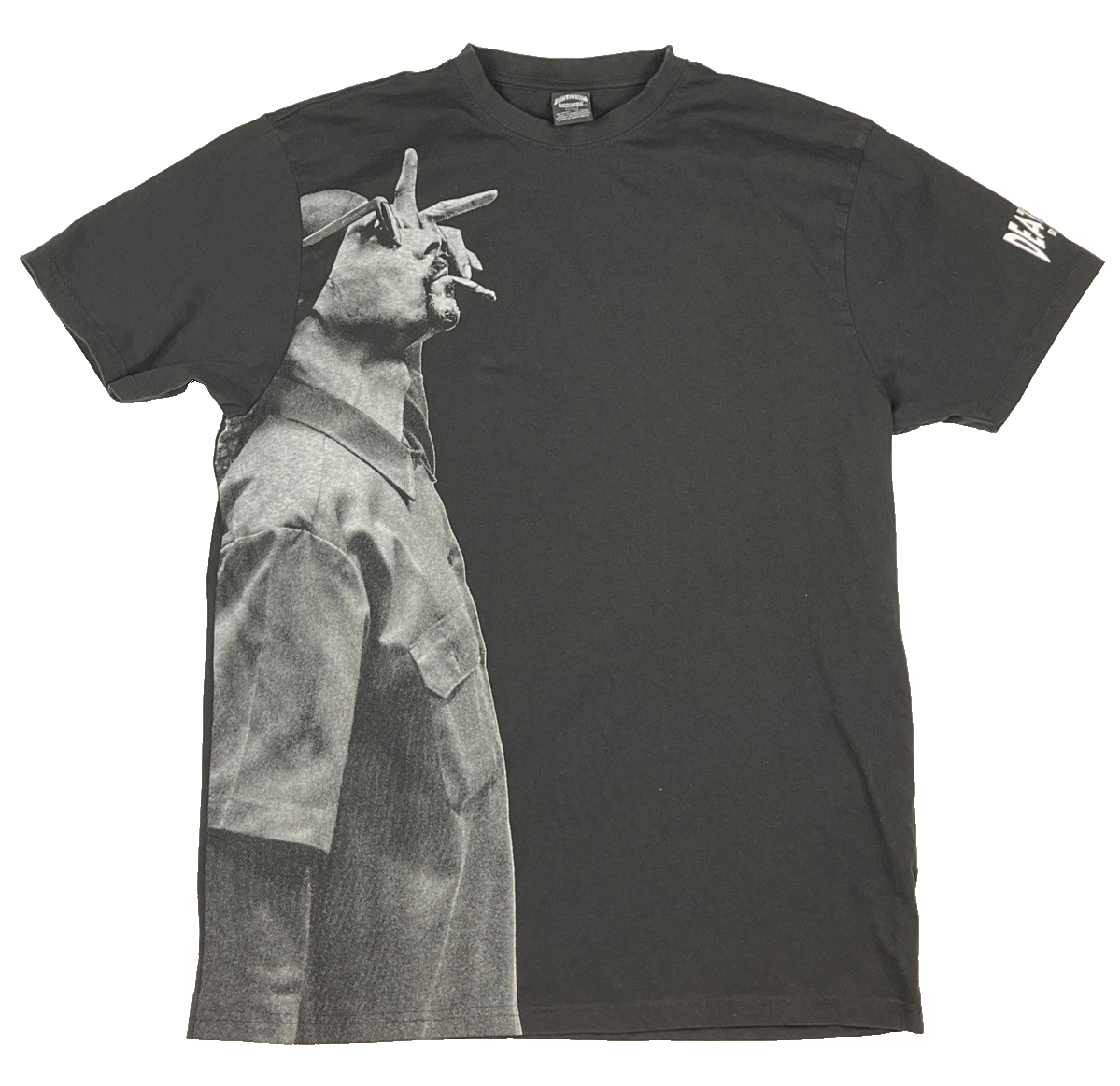 FILA Camicia Death Row Records grande nera manica corta girocollo stampa grafica