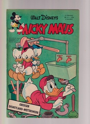 Micky Maus Jahrgang 1956 Original Heft Nr. 11 Ehapa Zustand  (1-2/2) Ehapa