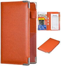 Server Books for Waitress - 5x9 Waiter Book Server Wallet with Zipper Pocket, Cu