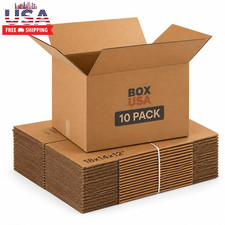 Moving Boxes Medium, 18"L X 14"W X 12"H 10-Pack Corrugated Cardboard Box for P
