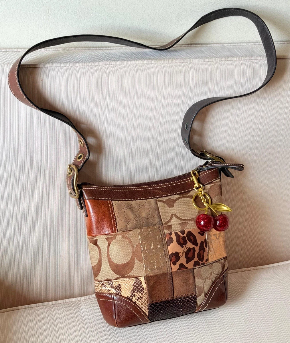 Coach Patchwork Suede Exterior Medium Bags & Handbags for Women