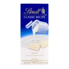 Lindt, Classic Recipe White Chocolate Bar, 125g (PACK OF 4)