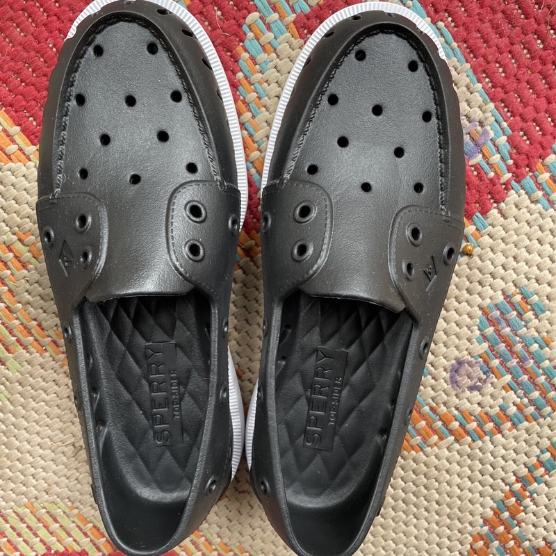 sperry top sider womens 8 AO FLOAT Black Shoes Pool And Beach