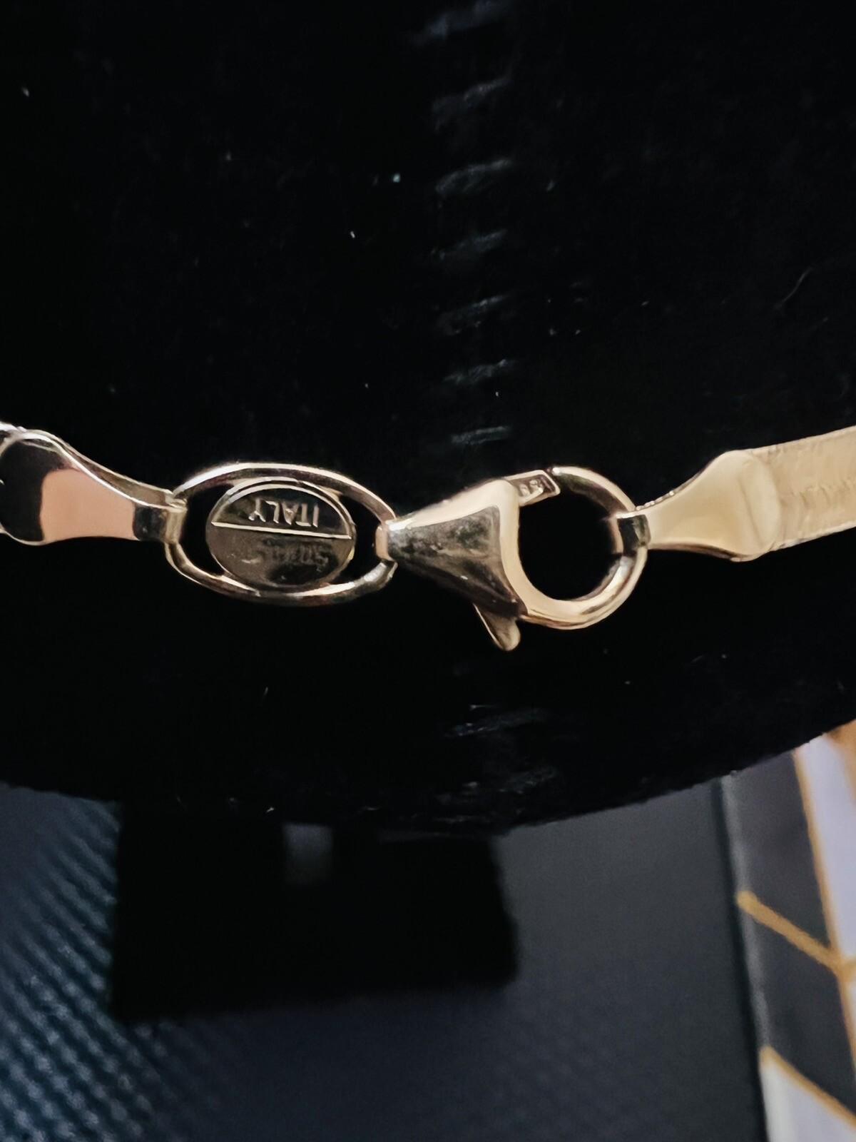 HerringBone Necklace 14kt Gold 4mm 11.8 grams eBay