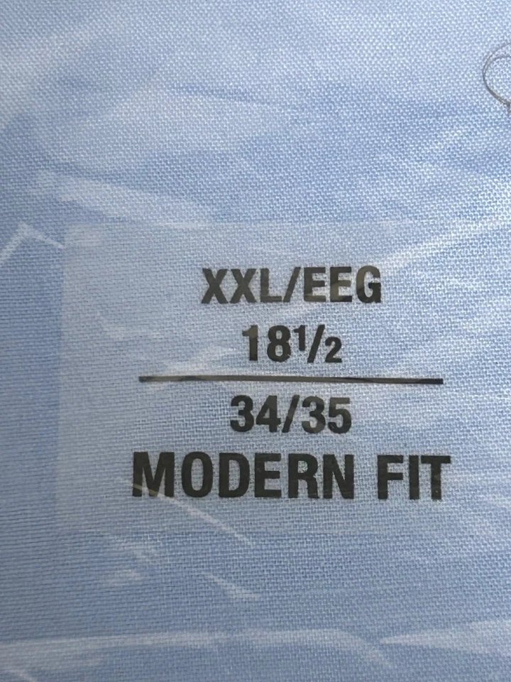 Structure Stretch Colar XXL Men's Blue Button-up, 18.5/34-35, New in bag!!! - Image 4 of 4