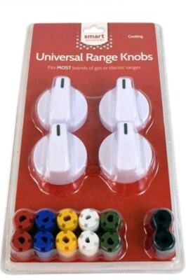 Smart Choice - Universal Range Knobs KNOBKIT4B Fits Most Gas Or Electric Stoves