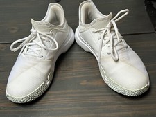 Adidas Women's Game Court Tennis Shoes size 8 White Gray hard court preowned