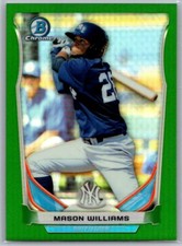 2014 Bowman Draft Top Prospects Chrome Green Refractor /150 Mason Williams