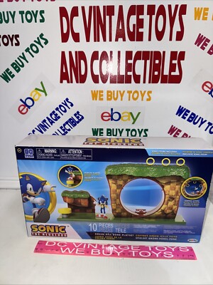 Sonic The Hedgehog Green Hill Zone Playset 10 pcs. w/ Sonic figure    New