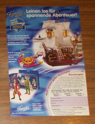 Seltene Werbung Famoss DISNEY HEROES Kapitän Hook & Peter Pan Playsets 2005