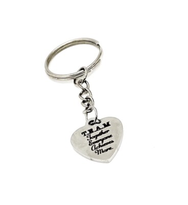 Team Gifts, TEAM Together Everyone Achieves More Charm Keychain, Teammate Gifts