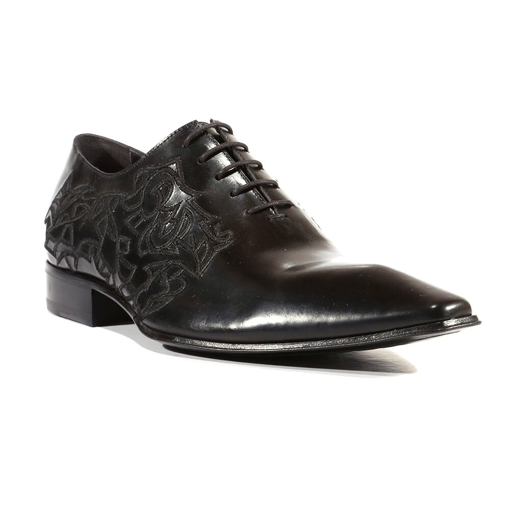 Jo Ghost Shoes Mens 7.5 Parma Doc Col Nero Embroidered Black  display picture 1