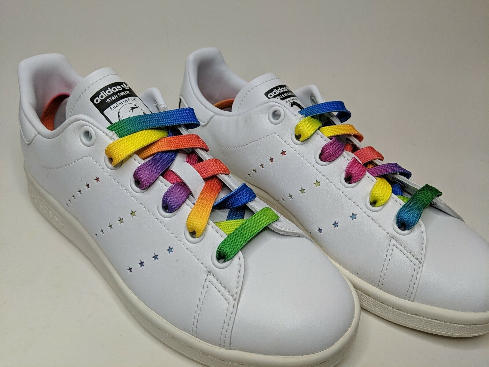 bryder daggry grænse velfærd Adidas Stella Mccartney Stan Smith FT White Core Black Mens Size 4.5 Womens  6 | eBay