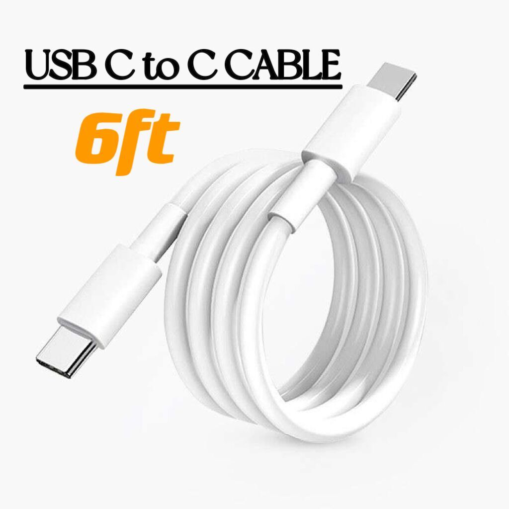 6FT USB-C to USB-C Fast Charging Cable for iPhone 15 iPad Pro Max-image