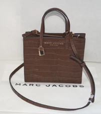 NWT Authentic MARC JACOBS MINI GRIND Dark Brown Leather Shoulder/Crossbody Bag