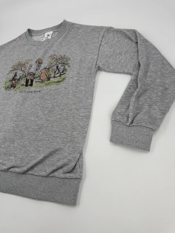 Sudadera gris vintage años 90 Disney para mujer mediana Winnie the Pooh Silly Old Bear Foto 3 de 4