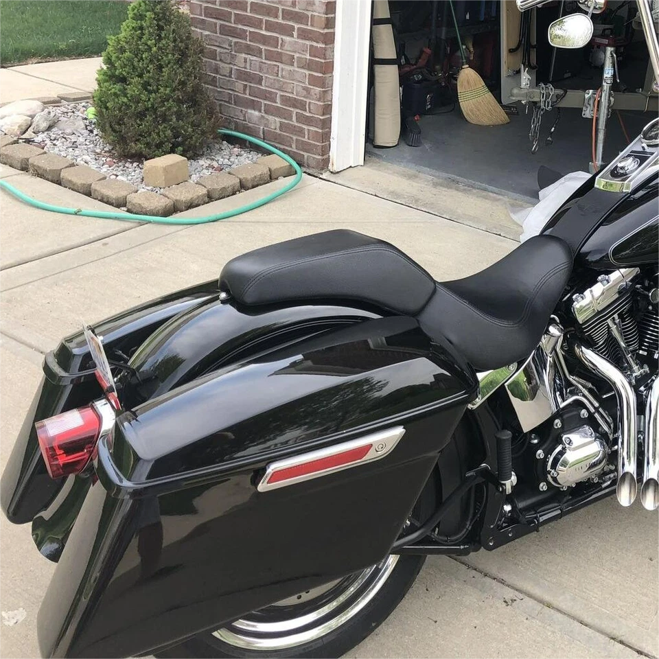 For Harley Softail Heritage Hard Saddlebags Saddle Bags & Conversion Brackets - Image 4 of 4