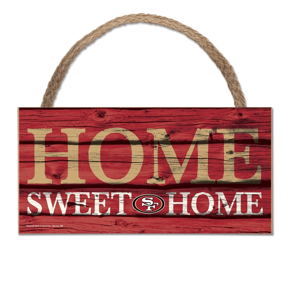 NFL San Francisco 49ers Home Sweet Wood Sign Holzschild Holz Wandschmuck Deko - Bild 1 von 1
