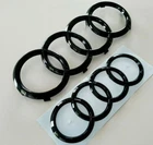 Original black rings Audi e-tron front + rear Audi rings Etron S black rings