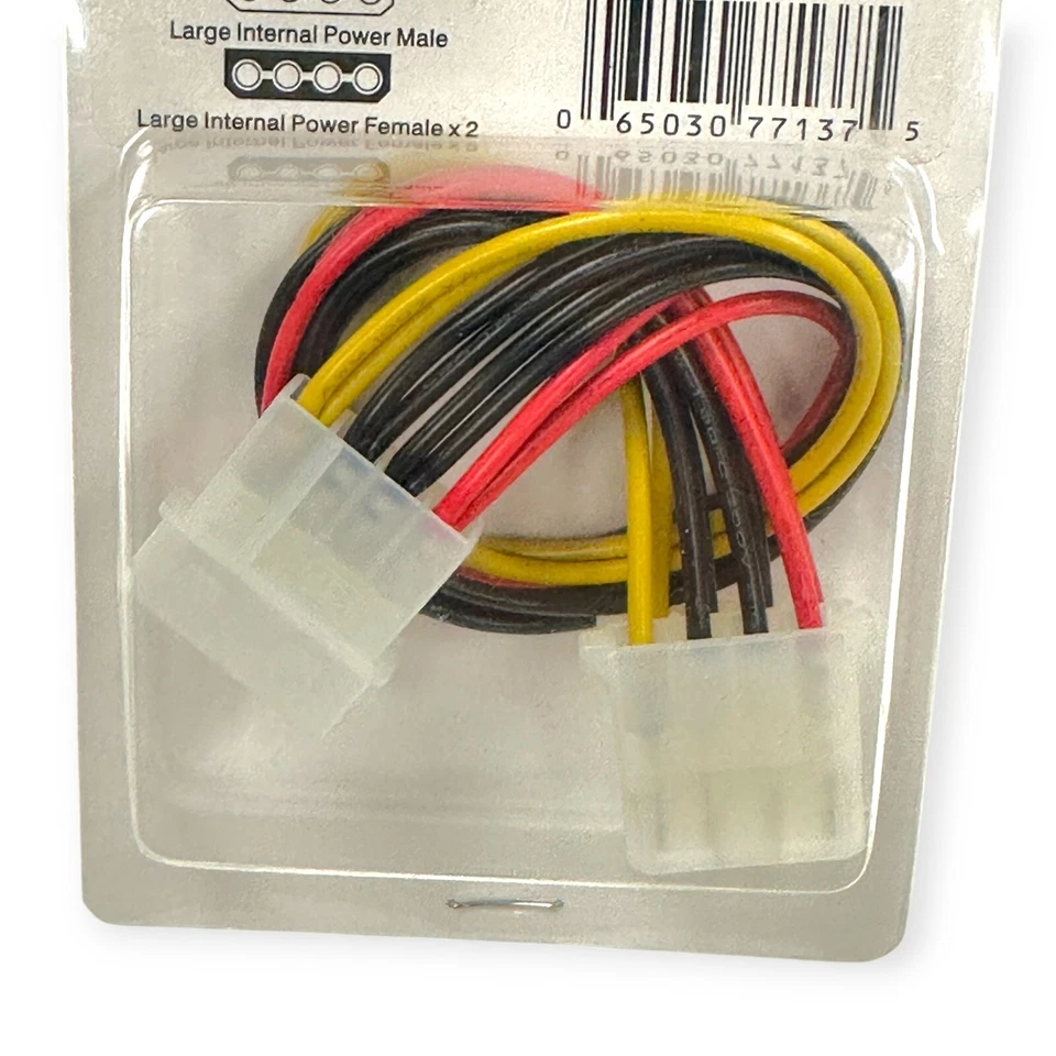 StarTech Internal PYO2L LP4 to 2x LP4 Power Y Splitter Cable Male to Female - Image 3 of 4