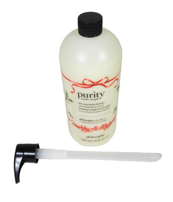 Philosophy Supersize Holiday Purity Facial Cleanser 32oz.  w Pump Merry & Bright