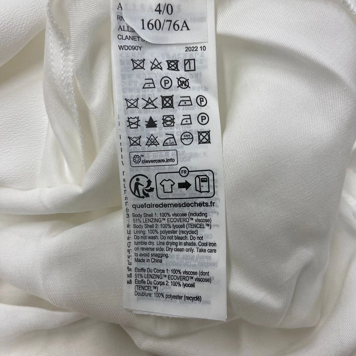 OFF WHITE ALLSAINTS Clanetta Midi Camicia Abito Donna Taglia 0 Off Bianco WD090Y