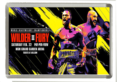 Tyson Fury v Deontay Wilder World Title Fight 2020 Kühlschrankmagnet 90mm x 60mm 