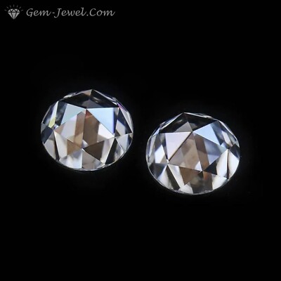 Marvelous 12.5 MM 5.50 Carat Rose Cut Colorless Round Loose Moissanite For Ring