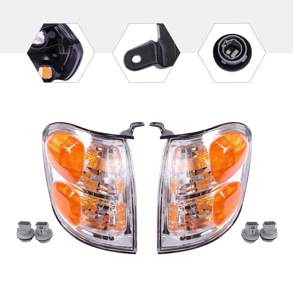2 PIEZAS Luces intermitentes delanteras izquierda derecha para?Toyota Tundra Sequoia 2001-2004 NUEVO Foto 2 de 4