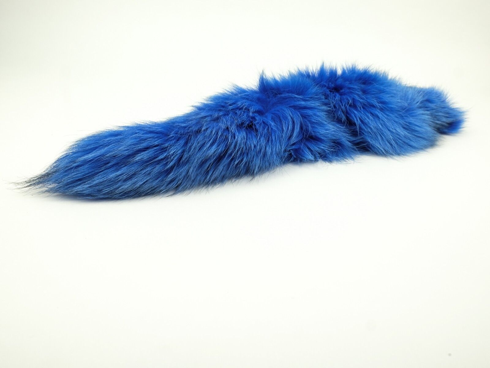 Premium Dyed Electric Blue Fox Tail: Keychain optional (18-05-EB