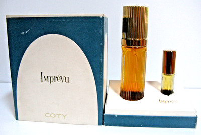 BOX VINTAGE IMPREVU COTY 60ML SPRAY EAU DE TOILETTE PROFUMO DONNA + MINIATURE