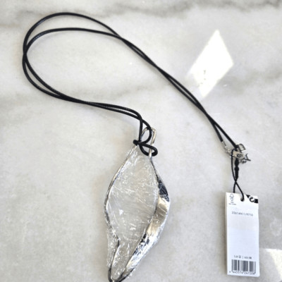 Adolfo Dominguez Statement Necklace Silver Large Pendant New