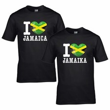 Shirt LOVE JAMAIKA Herren WM Trikot Liebe Herz Land Jersey JAMAICA FanShirts4u