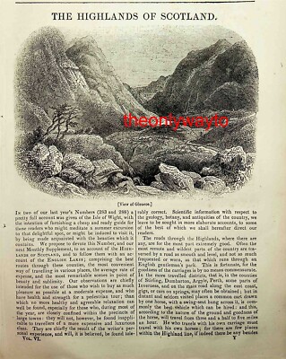 Glencoe, Schottland, Buchillustration (Druck), 1837