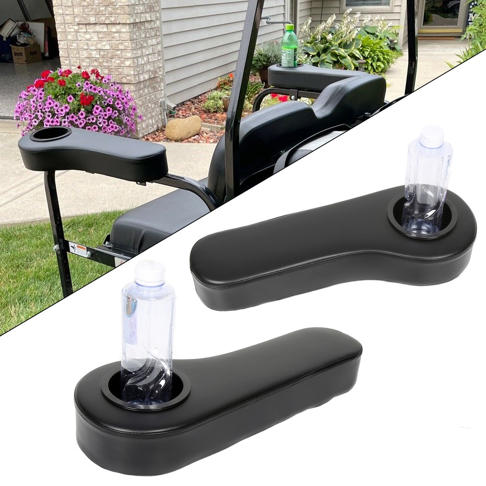 Pair Of 2 Golf Cart Arm Rest Drink Cup Holder For Car/Yamaha