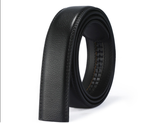 Mark Fred Men's Genuine Leather Ratchet Belt - No Hole Automatic Buckle, Adjustable Custom Fit Dress Belt - View #5