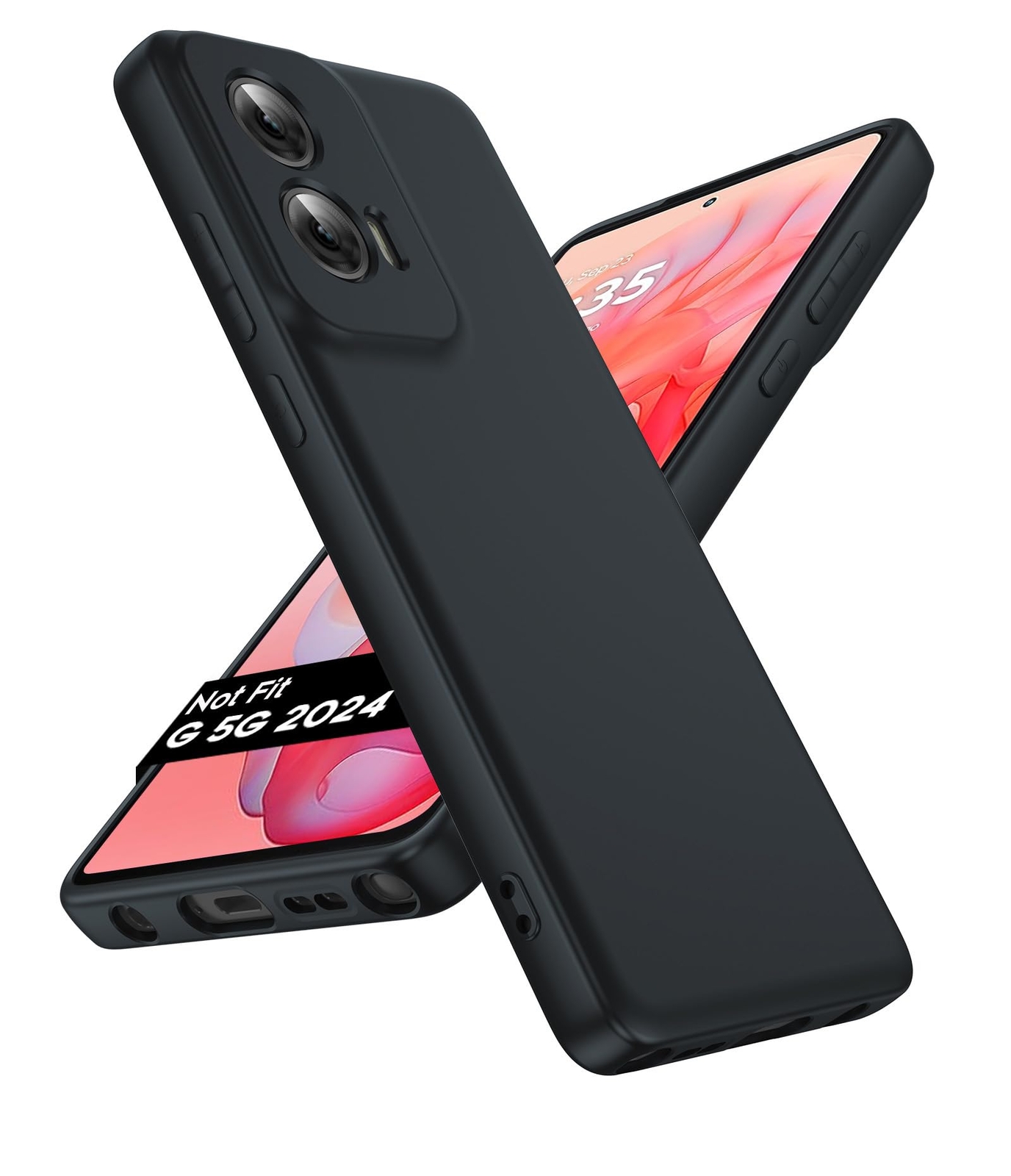 Protective Case for Motorola Moto G Stylus 5G 2024 - Black Cover