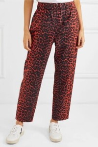 red leopard trousers