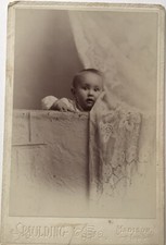 VTG Cabinet Card Of A Baby Boy Name Howard Spaulding, Photo Taken By Spaulding.