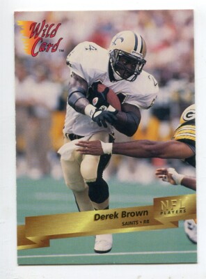 1993 Wild Card #208 Derek Brown Nebraska / New Orleans Saints | eBay