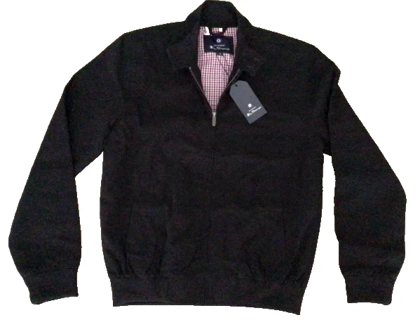 Ben Sherman Harrington куртка - совершенно новый, черный, чек с подкладкой, размер M, - Изображение 2 из 4